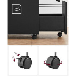 Compact 2-Drawer Rolling File Cabinet For A4 & Letter-Size Files - thumbnail 4