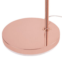 Beliani Aurora Home Copper Floor Lamp 160Cm - Curved Iron Arm, Tiltable Bowl Shade, Retro Glamour - thumbnail 7