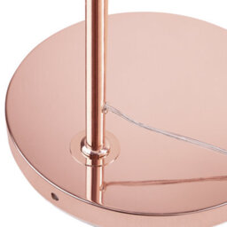 Beliani Aurora Home Copper Floor Lamp 160Cm - Curved Iron Arm, Tiltable Bowl Shade, Retro Glamour - thumbnail 6