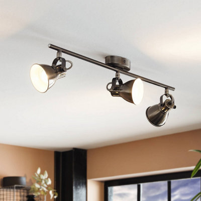 Eglo Seras 1 Antique Nickel Metal 3 Light (Inclusive) Spot Light, (L) 59.5Cm - image 1