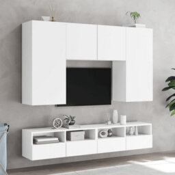 Berkfield Durable Tv Wall Cabinet White 100X30X30 Cm Engineered Wood - thumbnail 4