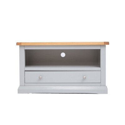 Cabinet Bits Loreo Light Grey 1 Drawer Tv Cabinet Chrome Knob - image 1