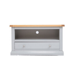 Cabinet Bits Loreo Light Grey 1 Drawer Tv Cabinet Chrome Knob