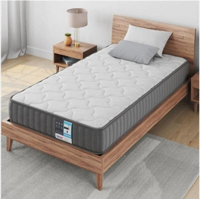 Blue 27Cm Single (90X190Cm) Hybrid Pocket Sprung Memory Foam Mattress - image 1
