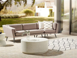 Beliani Garden Sofa 3 Seater Loretello Right Hand Beige - thumbnail 2