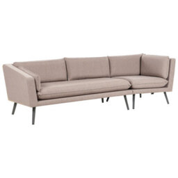Beliani Garden Sofa 3 Seater Loretello Right Hand Beige - thumbnail 1