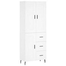 Berkfield Highboard White 69.5X34X180 Cm Engineered Wood - thumbnail 2