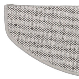 Floordirekt Sisal Look Self Adhesive Edged Soft Sisal Stair Tread Mat For Indoor Stairs Semicircular Silver 23.5 X 65 Cm - thumbnail 3