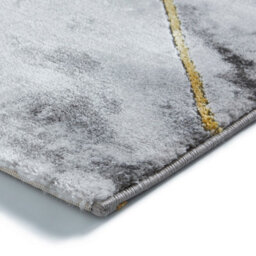Ivory Gold Abstract Modern Easy To Clean Rug For Dining Room Bed Room And Living Room-120Cm X 170Cm - thumbnail 5