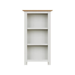 Fwstyle 3 Tier Bookcase Storage Rack Shelving Unit Ready Assembled White Linen & Oak (H) 82 (W) 45 (D) 23Cm - thumbnail 6