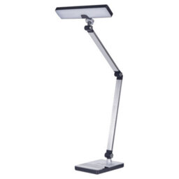 Wyld And Coco Silver Brushed Aluminium Desk Lamp - Qi Charger, Stepless Dimming, Touch Control - thumbnail 5