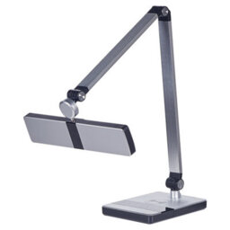 Wyld And Coco Silver Brushed Aluminium Desk Lamp - Qi Charger, Stepless Dimming, Touch Control - thumbnail 6