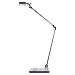 Wyld And Coco Silver Brushed Aluminium Desk Lamp - Qi Charger, Stepless Dimming, Touch Control - thumbnail 4