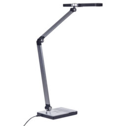 Wyld And Coco Silver Brushed Aluminium Desk Lamp - Qi Charger, Stepless Dimming, Touch Control - thumbnail 7
