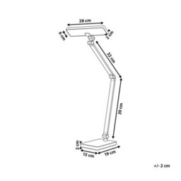 Wyld And Coco Silver Brushed Aluminium Desk Lamp - Qi Charger, Stepless Dimming, Touch Control - thumbnail 3