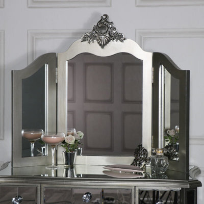 Melody Maison Ornate Triple Dressing Table Mirror - Tiffany Range - image 1