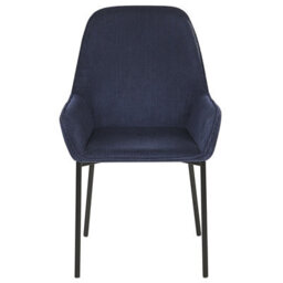 Beliani Set Of 2 Dining Chairs Loverna Corduroy Dark Blue - thumbnail 5