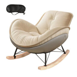 Grey Rocking Chair, Recliner Sofa For Living Room And Balcony - thumbnail 3