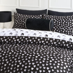 Ohs Watercolour Hearts Duvet Cover Set Microfibre Bedding With Pillowcase, Mono - Super King - thumbnail 3