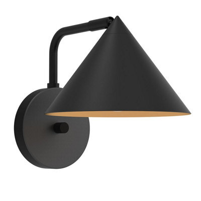Luminosa Lighting Elstead Alora Mood Remyck Dome Wall Lamp Contemporary Matt Black 1X E27 - image 1