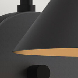 Luminosa Lighting Elstead Alora Mood Remyck Dome Wall Lamp Contemporary Matt Black 1X E27 - thumbnail 2