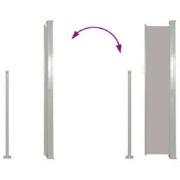 Vidaxl Patio Retractable Side Awning 170X300 Cm Grey - thumbnail 5