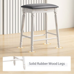 "Costway Set Of 2 Bar Stools Dining Counter Height Chair Modern Upholstered Pub Stool 24""" - thumbnail 5