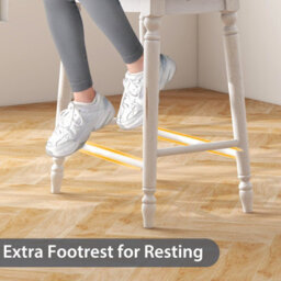 "Costway Set Of 2 Bar Stools Dining Counter Height Chair Modern Upholstered Pub Stool 24""" - thumbnail 6