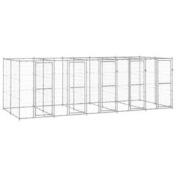 Walplus Outdoor Dog Kennel Galvanised Steel 12.1 M² - thumbnail 1