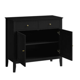 Melody Maison Black Two Door Two Drawer Sideboard - Hales Black Range - thumbnail 6