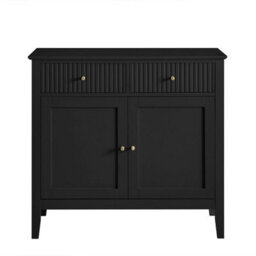 Melody Maison Black Two Door Two Drawer Sideboard - Hales Black Range - thumbnail 8