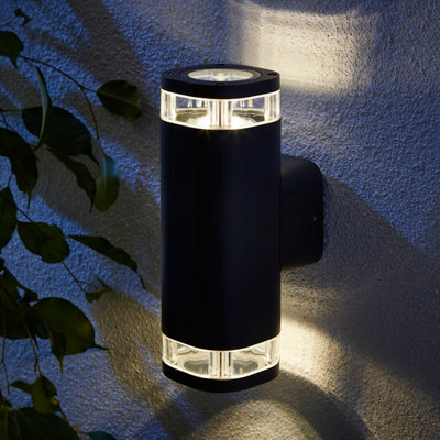 Zinc Palin Fixed Matt Anthracite Mains-Powered Led Outdoor Modern On/off Wall Light (Dia)9Cm - image 1