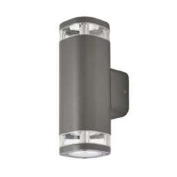 Zinc Palin Fixed Matt Anthracite Mains-Powered Led Outdoor Modern On/off Wall Light (Dia)9Cm - thumbnail 3
