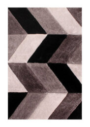 Grey Shaggy Modern Sparkle Geometric Easy To Clean Rug For Dining Room Bed Room And Living Room-60Cm X 110Cm - thumbnail 8