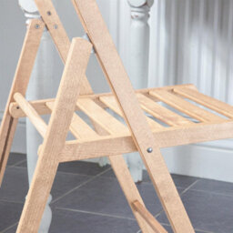 Harbour Housewares 2X Beech Wood Folding Chairs - Wooden Garden Chair Outdoor Seating Deck Seats Foldable Dining Patio Furniture - thumbnail 7