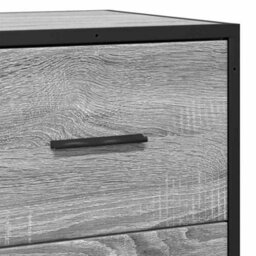 Berkfield Sideboard Grey Sonoma 68X35X76 Cm Engineered Wood And Metal - thumbnail 8