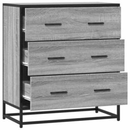 Berkfield Sideboard Grey Sonoma 68X35X76 Cm Engineered Wood And Metal - thumbnail 7