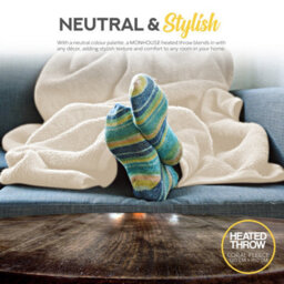 Monhouse Heated Throw - Electric Blanket - Digital Controller - 9Hr Timer, 9 Heat Settings - Single 130X160Cm - Beige - thumbnail 8