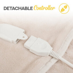 Monhouse Heated Throw - Electric Blanket - Digital Controller - 9Hr Timer, 9 Heat Settings - Single 130X160Cm - Beige - thumbnail 5