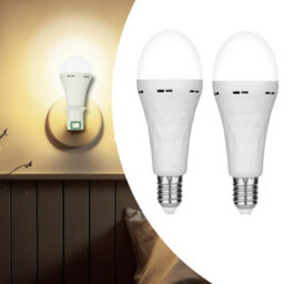 Amorly 2 Pack 15W E27 Rechargeable Emergency Led Bulbs, Self Charging Battery Operated, 6500K White Light For Power Failure, Outdoor Use - thumbnail 2