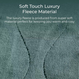 Carmen Electric Heated Throw Blanket Green Fleece 160X130Cm With 9 Heat Settings - thumbnail 4