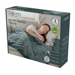 Carmen Electric Heated Throw Blanket Green Fleece 160X130Cm With 9 Heat Settings - thumbnail 8