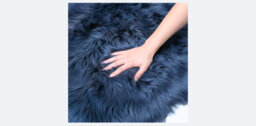 Homespace Direct Ltd Homespace Direct Luxury Faux Rabbit Fur Rug With Suede Backing Area Rug Plush Soft Accent Rug Light Midnight Navy Blue 60X90Cm - thumbnail 4
