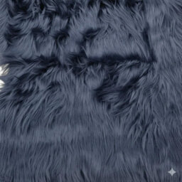 Homespace Direct Ltd Homespace Direct Luxury Faux Rabbit Fur Rug With Suede Backing Area Rug Plush Soft Accent Rug Light Midnight Navy Blue 60X90Cm - thumbnail 6