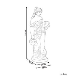 Wyld And Coco Heritage Woman Water Carrier Figurine 115Cm Green - Handmade Greek-Inspired Statue - thumbnail 4