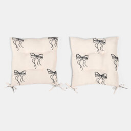 Ohs 2 X Bows Print Garden Chair Cushions Outdoor Seat Pads - thumbnail 4