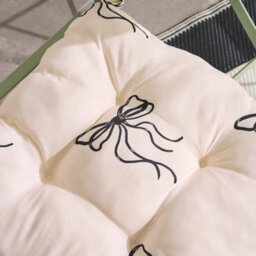 Ohs 2 X Bows Print Garden Chair Cushions Outdoor Seat Pads - thumbnail 2