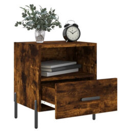 Berkfield Bedside Cabinets 2 Pcs Smoked Oak 40X35X47.5 Cm Engineered Wood - thumbnail 3