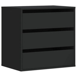 Walplus Corner Chest Of Drawers Black 60X41X58 Cm Engineered Wood - thumbnail 2