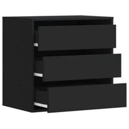 Walplus Corner Chest Of Drawers Black 60X41X58 Cm Engineered Wood - thumbnail 5